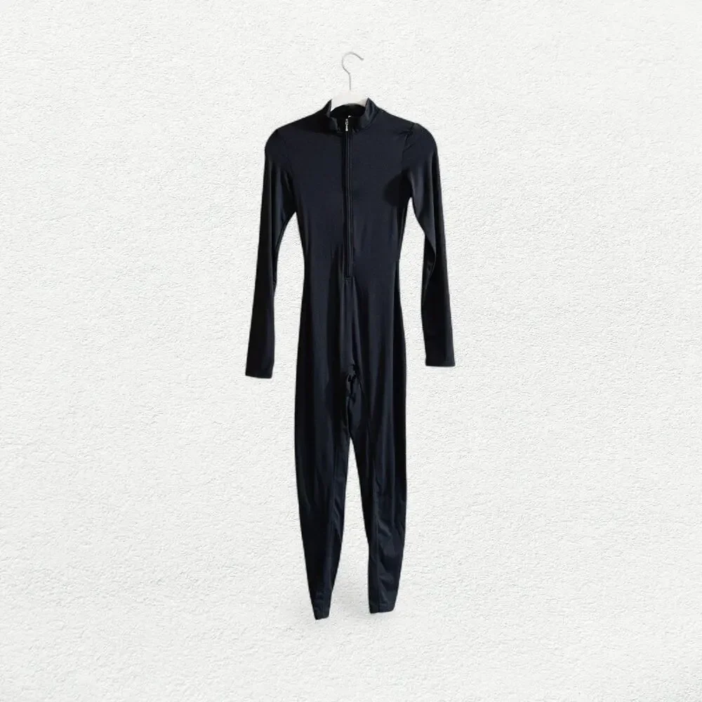 Long Sleeve Catsuit in Black